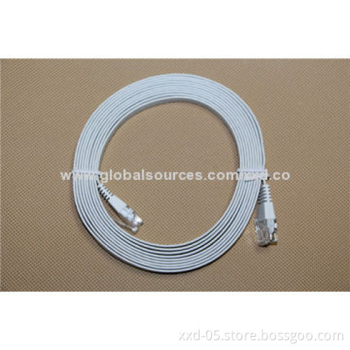1/2/3/5m Straight Type UTP Cat 5e Flat Patch Cord in Gray Color